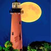 Full Moon Behind Jupiter Lighthouse Diamond Paintings