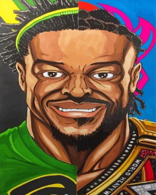 Ghanaian Wrestler Kofi Kingston Diamond Paintings