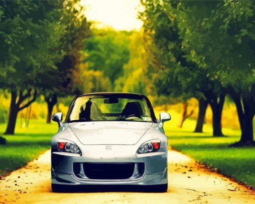 Grey Honda S2000 Diamond Paintings