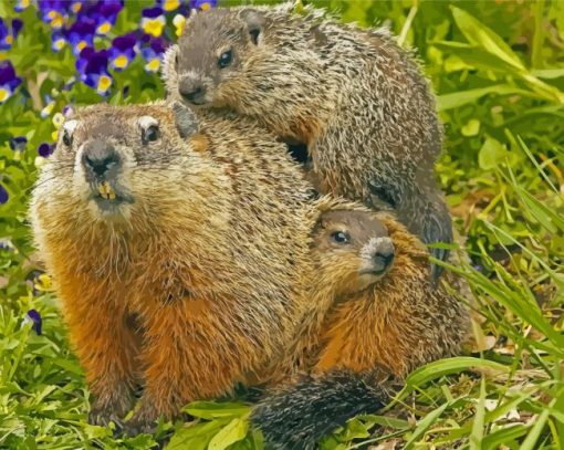 Groundhogs Diamond Paintings