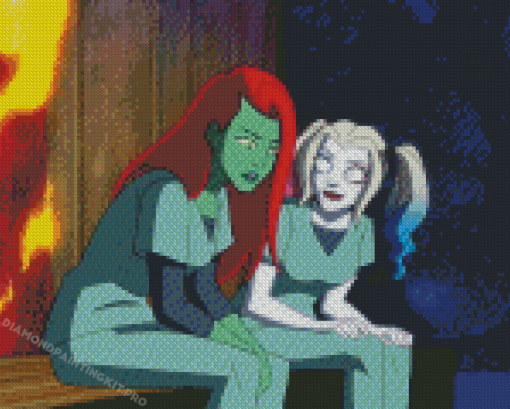 Harley Quinn And Poison Ivy Diamond Paintings