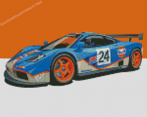 Illustration Mclaren Race Car Diamond Paintings