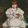 Little Girl With Rabbit Diamond Paintings