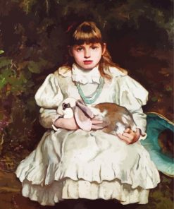 Little Girl With Rabbit Diamond Paintings