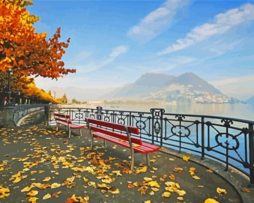 Lugano In Switzerland Diamond Paintings