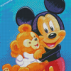 Mickey And His Bear Diamond Paintings