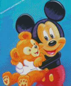 Mickey And His Bear Diamond Paintings