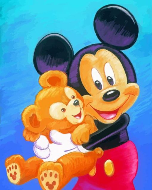 Mickey And His Bear Diamond Paintings