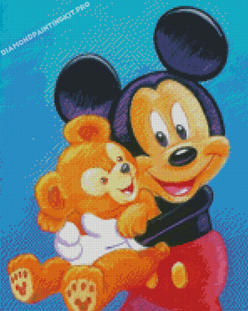 Mickey And His Bear Diamond Paintings