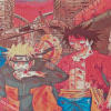 Naruto And Luffy Anime Diamond Paintings