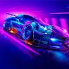 Neon Lights C7 Corvette Diamond Paintings