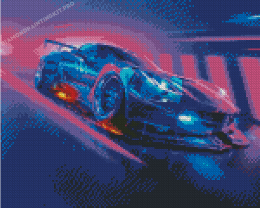 Neon Lights C7 Corvette Diamond Paintings