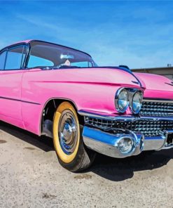 Pink Cadillac 1959 Diamond Paintings