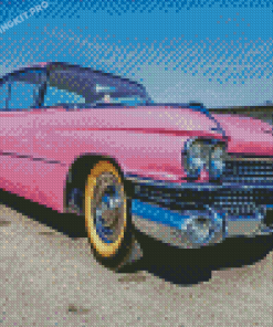 Pink Cadillac 1959 Diamond Paintings