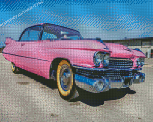 Pink Cadillac 1959 Diamond Paintings