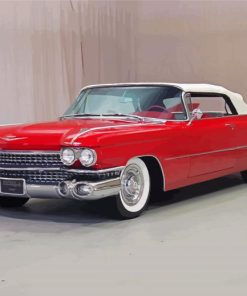 Red Cadillac 1959 Diamond Paintings