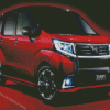 Red Daihatsu Car Diamond Paintings