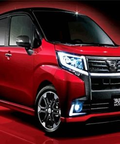 Red Daihatsu Car Diamond Paintings