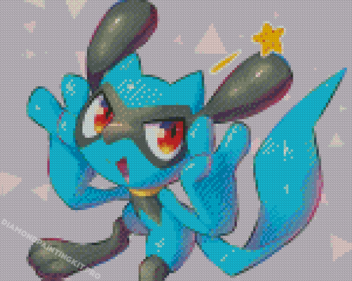 Riolu Pokemon Art Diamond Paintings