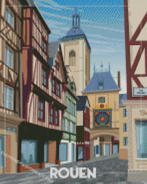 Rouen France Poster Diamond Paintings