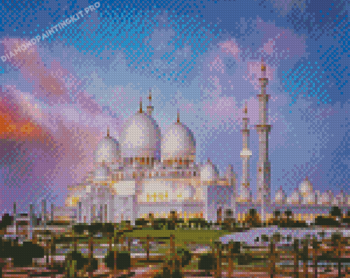 Sheikh Zayed Grand Mosque Abu Dhabi UAE Diamond Paintings