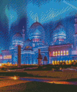 Sheikh Zayed Grand Mosque At Night Diamond Paintings