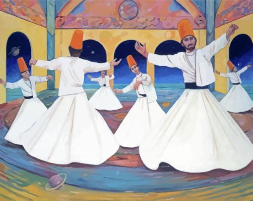 Sufi Whirling Dervishes Diamond Paintings