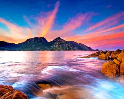 Sunset Tasmania Diamond Paintings