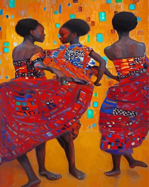 The African Dancing Girls Diamond Paintings
