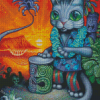 Tiki Cat Pet Diamond Paintings