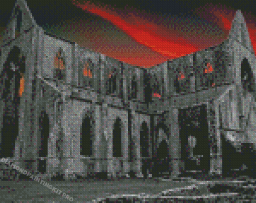 Tintern Abbey At Sunset Diamond Paintings