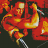 Van Damme Warrior Diamond Paintings