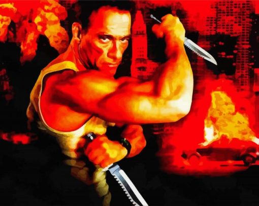 Van Damme Warrior Diamond Paintings