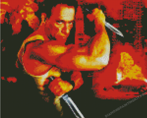 Van Damme Warrior Diamond Paintings