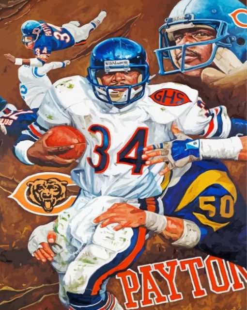 Walter Payton Poster Diamond Paintings