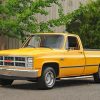 Yellow 1984 GMC Truck Diamond Paintings