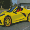 Yellow Corvette Diamond Paintings