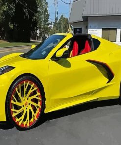 Yellow Corvette Diamond Paintings