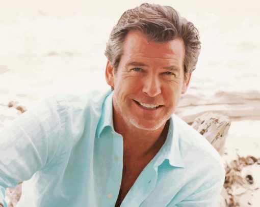 Actor Pierce Brosnan Diamond Paintings