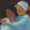 Aesthetic Amish Children Diamond Paintings