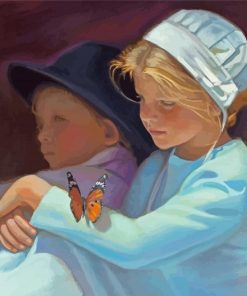Aesthetic Amish Children Diamond Paintings
