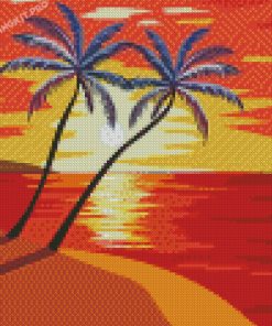 Aesthetic Beach And Sunset Diamond Paintings