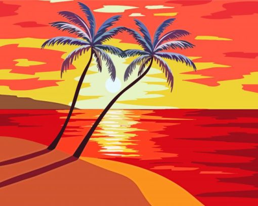 Aesthetic Beach And Sunset Diamond Paintings