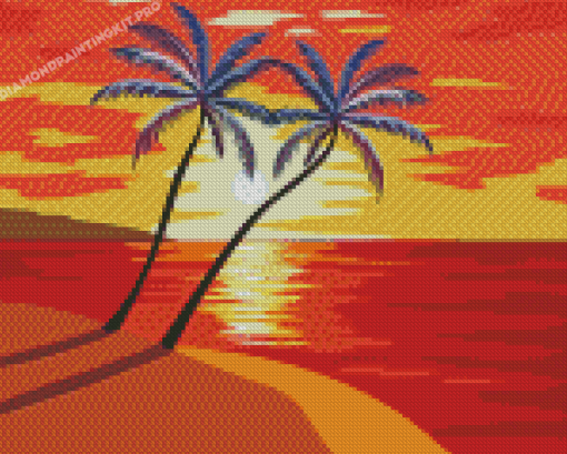 Aesthetic Beach And Sunset Diamond Paintings