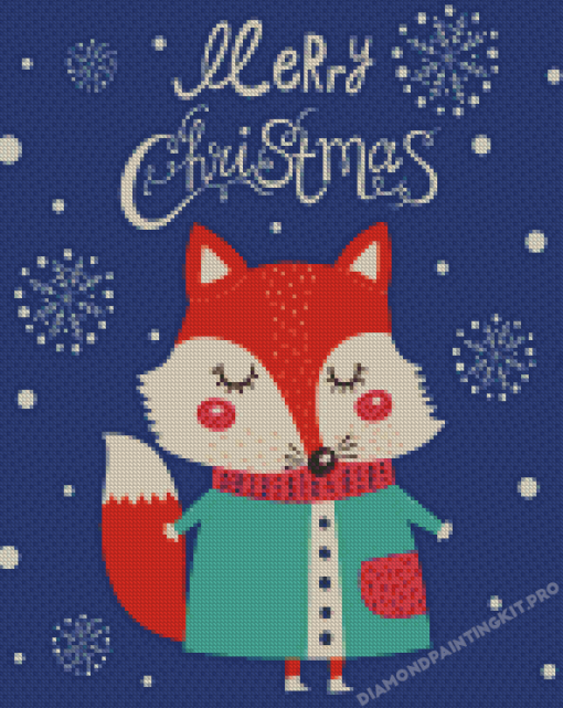 Aesthetic Christmas Fox Diamond Paintings