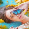 Aesthetic Girl Butterfly Diamond Paintings