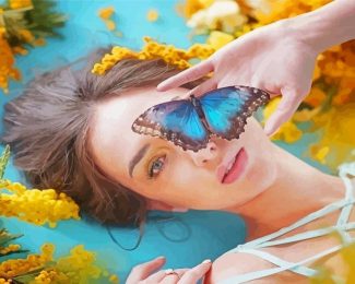 Aesthetic Girl Butterfly Diamond Paintings