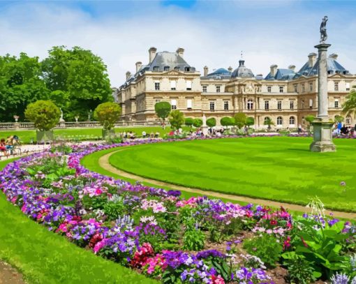 Aesthetic Jardin Du Luxembourg Diamond Paintings