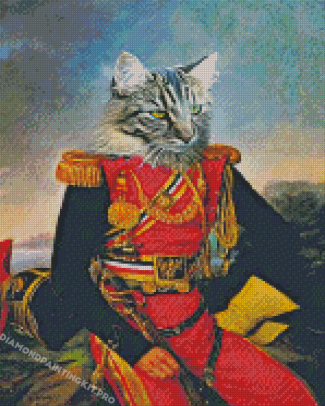 Aesthetic Military Cat Art Diamond Paintings