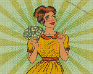 Aesthetic Money Woman Poster Diamond Paintings